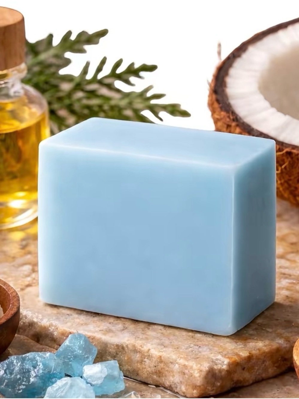 Calming Sky Blue Bath Soap Bar - Gentle Daily Cleanse